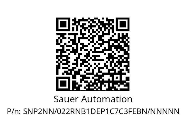   Sauer Automation SNP2NN/022RNB1DEP1C7C3FEBN/NNNNN