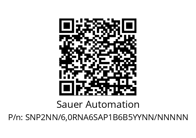   Sauer Automation SNP2NN/6,0RNA6SAP1B6B5YYNN/NNNNN