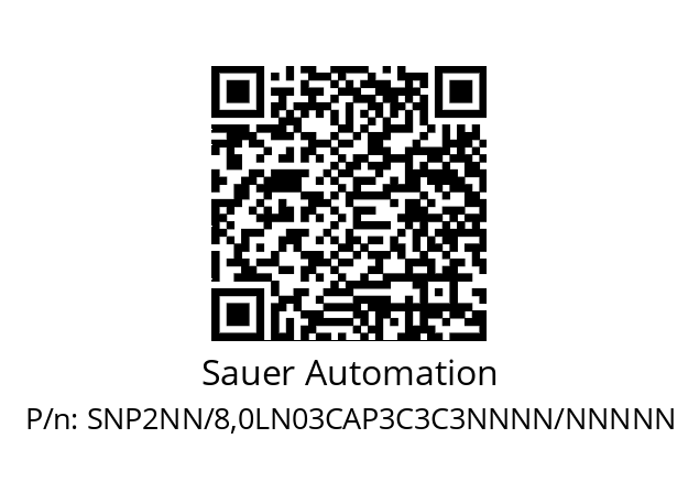   Sauer Automation SNP2NN/8,0LN03CAP3C3C3NNNN/NNNNN