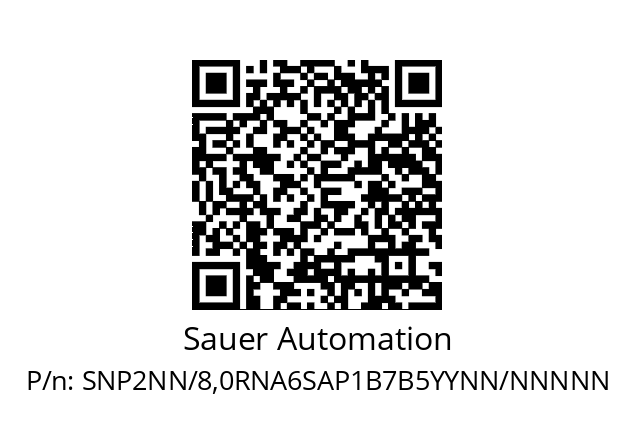   Sauer Automation SNP2NN/8,0RNA6SAP1B7B5YYNN/NNNNN