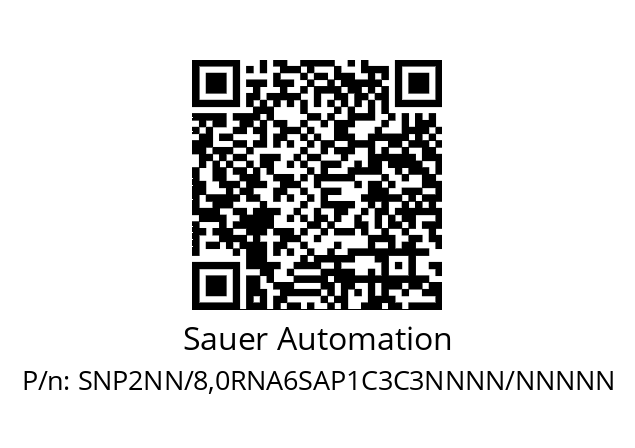   Sauer Automation SNP2NN/8,0RNA6SAP1C3C3NNNN/NNNNN