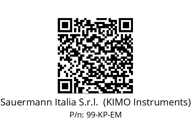   Sauermann Italia S.r.l.  (KIMO Instruments) 99-KP-EM