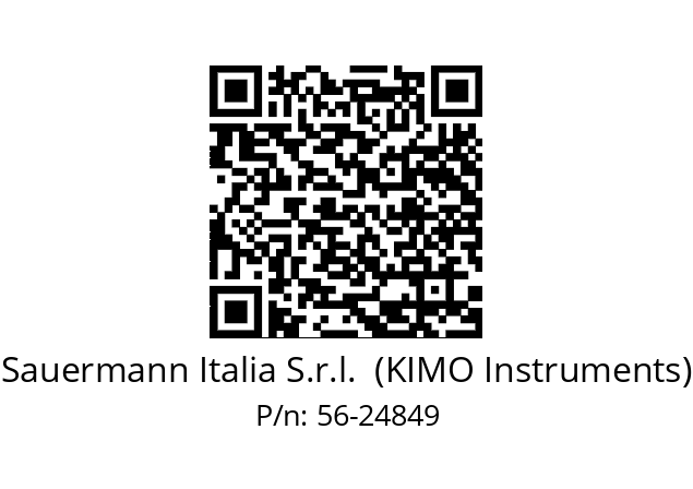   Sauermann Italia S.r.l.  (KIMO Instruments) 56-24849