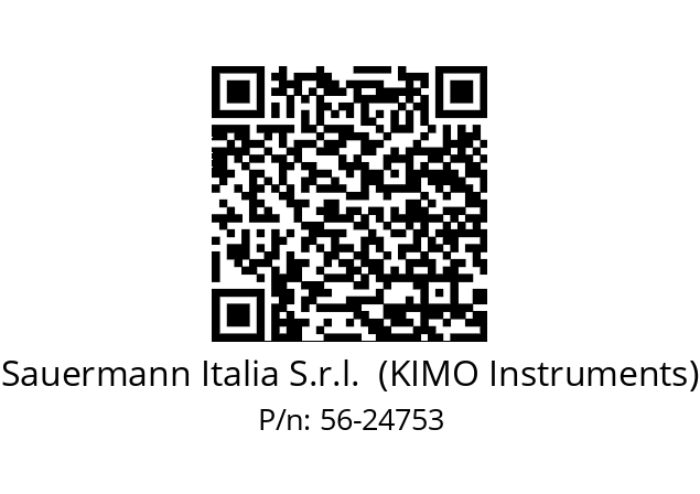   Sauermann Italia S.r.l.  (KIMO Instruments) 56-24753