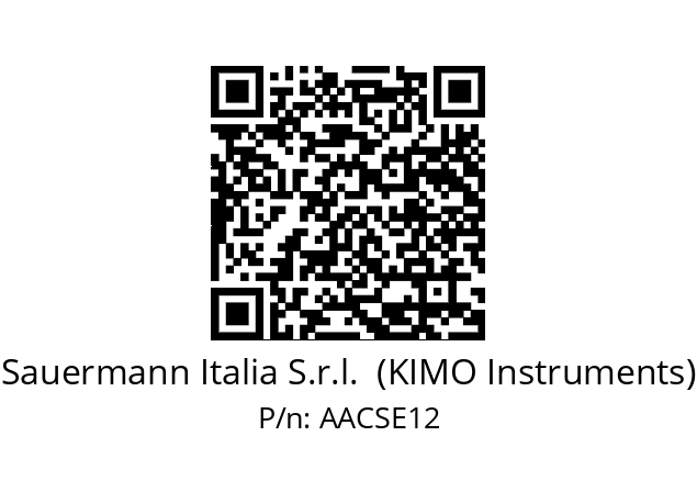   Sauermann Italia S.r.l.  (KIMO Instruments) AACSE12