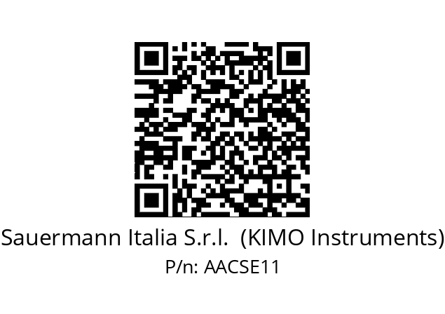   Sauermann Italia S.r.l.  (KIMO Instruments) AACSE11