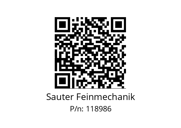   Sauter Feinmechanik 118986