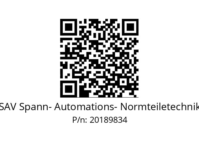   SAV Spann- Automations- Normteiletechnik 20189834