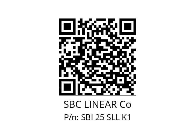   SBC LINEAR Co SBI 25 SLL K1