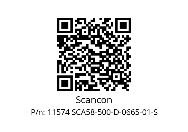   Scancon 11574 SCA58-500-D-0665-01-S