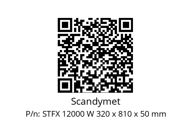   Scandymet STFX 12000 W 320 x 810 x 50 mm