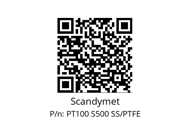   Scandymet PT100 S500 SS/PTFE