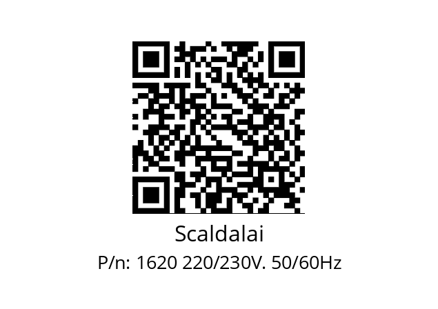   Scaldalai 1620 220/230V. 50/60Hz