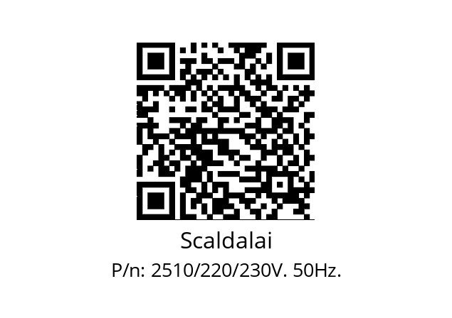   Scaldalai 2510/220/230V. 50Hz.