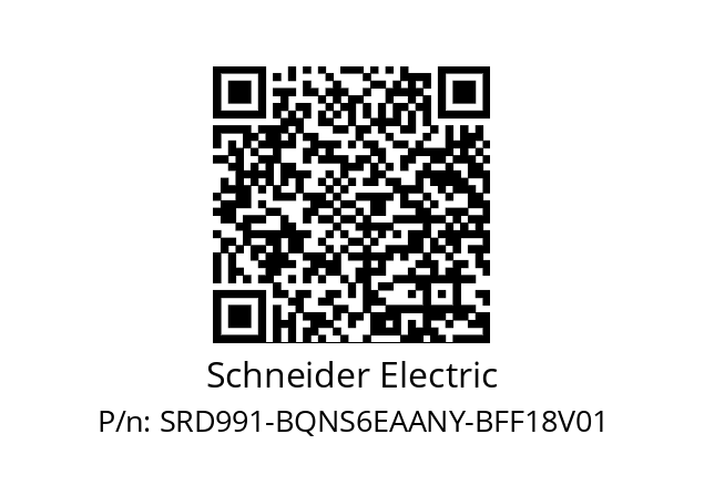   Schneider Electric SRD991-BQNS6EAANY-BFF18V01