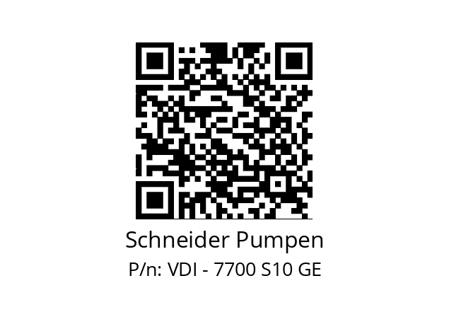   Schneider Pumpen VDI - 7700 S10 GE