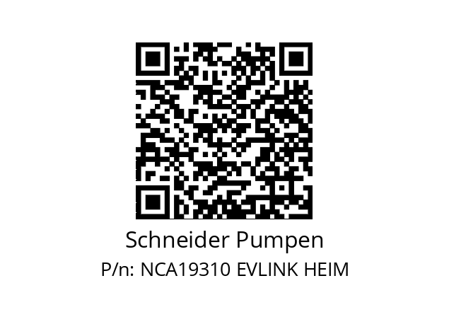   Schneider Pumpen NCA19310 EVLINK HEIM