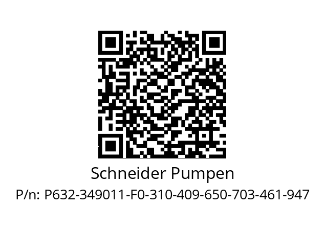   Schneider Pumpen P632-349011-F0-310-409-650-703-461-947