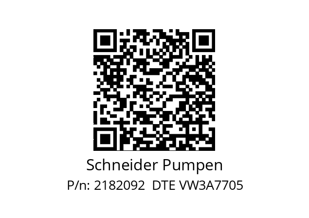   Schneider Pumpen 2182092  DTE VW3A7705