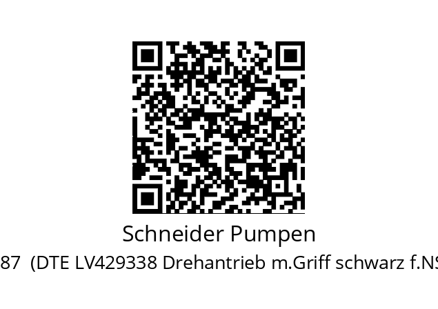   Schneider Pumpen 2964987  (DTE LV429338 Drehantrieb m.Griff schwarz f.NSX100/250)