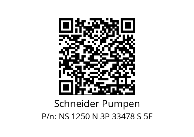   Schneider Pumpen NS 1250 N 3P 33478 S 5E