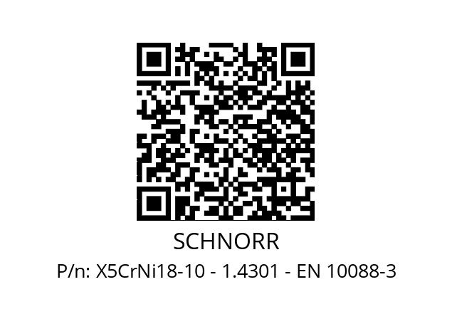   SCHNORR X5CrNi18-10 - 1.4301 - EN 10088-3