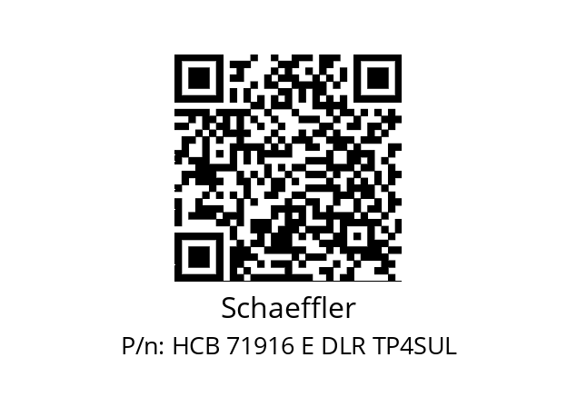   Schaeffler HCB 71916 E DLR TP4SUL