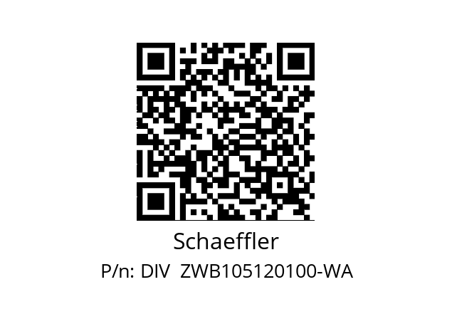   Schaeffler DIV  ZWB105120100-WA