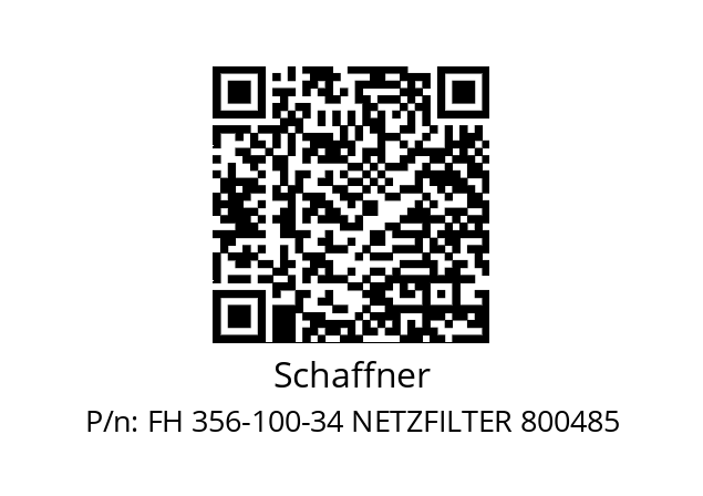   Schaffner FH 356-100-34 NETZFILTER 800485