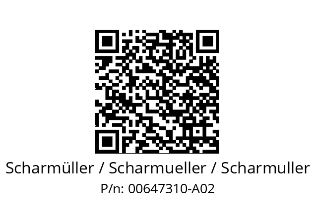   Scharmüller / Scharmueller / Scharmuller 00647310-A02