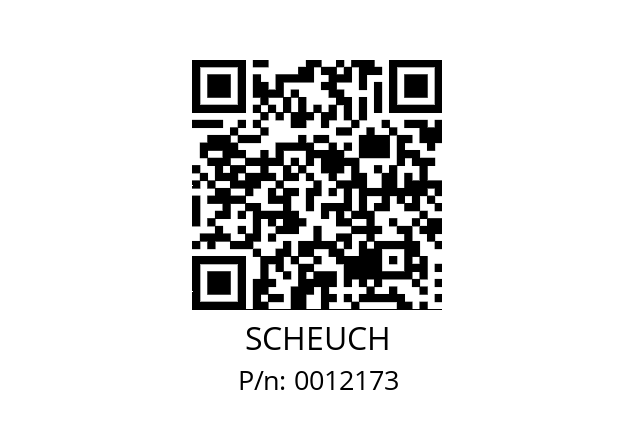   SCHEUCH 0012173