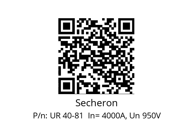   Secheron UR 40-81  In= 4000A, Un 950V