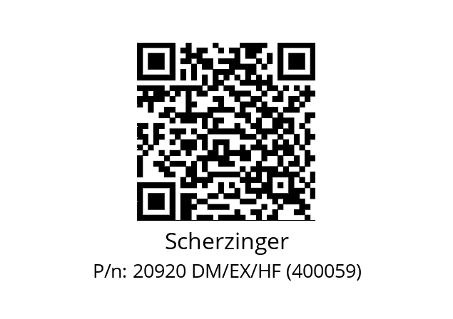   Scherzinger 20920 DM/EX/HF (400059)