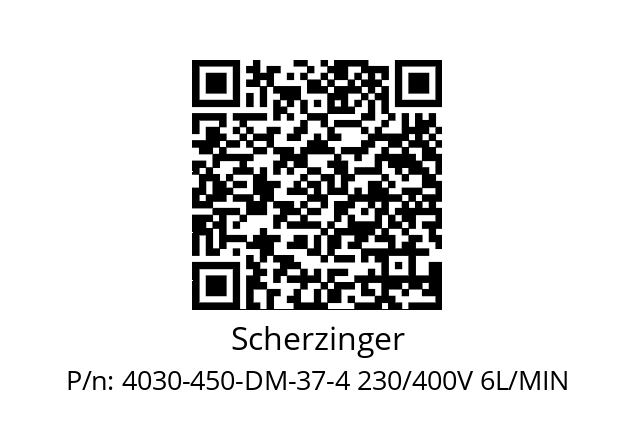   Scherzinger 4030-450-DM-37-4 230/400V 6L/MIN