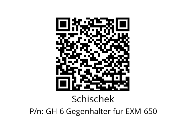   Schischek GH-6 Gegenhalter fur EXM-650