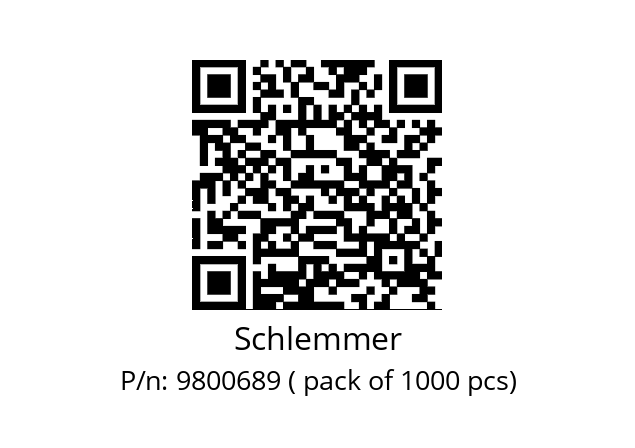   Schlemmer 9800689 ( pack of 1000 pcs)