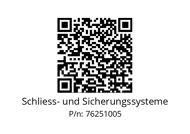   Schliess- und Sicherungssysteme 76251005