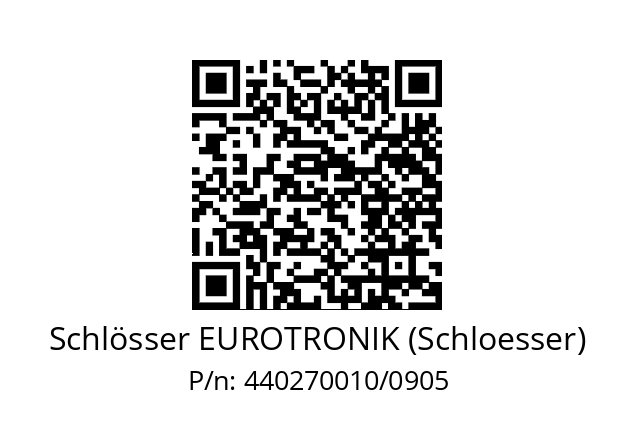   Schlösser EUROTRONIK (Schloesser) 440270010/0905