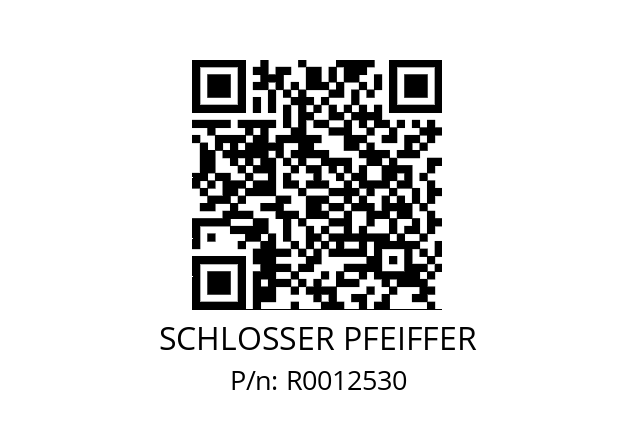   SCHLOSSER PFEIFFER R0012530