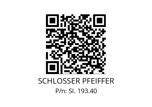   SCHLOSSER PFEIFFER SI. 193.40