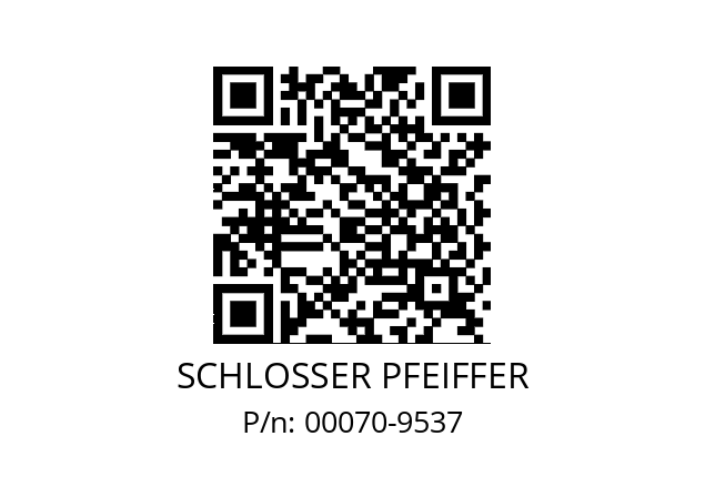   SCHLOSSER PFEIFFER 00070-9537