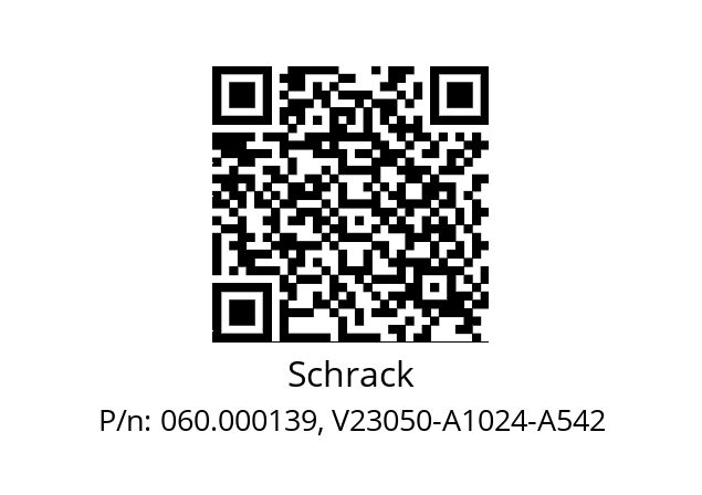   Schrack 060.000139, V23050-A1024-A542