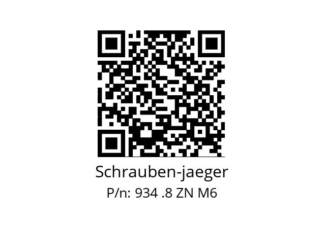   Schrauben-jaeger 934 .8 ZN M6