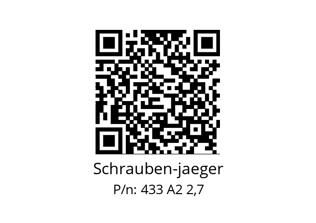   Schrauben-jaeger 433 A2 2,7