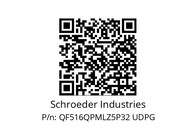   Schroeder Industries QF516QPMLZ5P32 UDPG