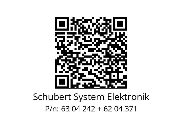   Schubert System Elektronik 63 04 242 + 62 04 371