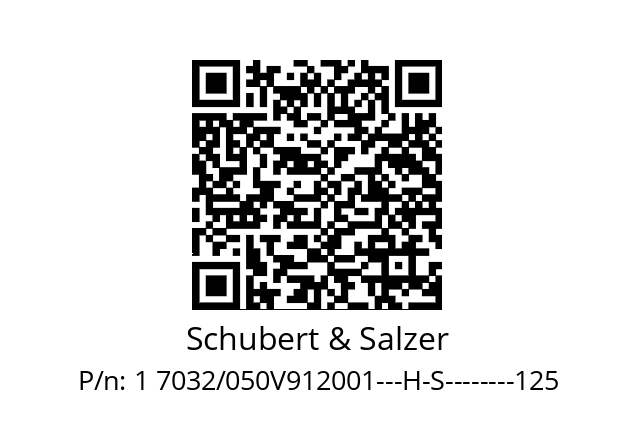   Schubert & Salzer 1 7032/050V912001---H-S--------125