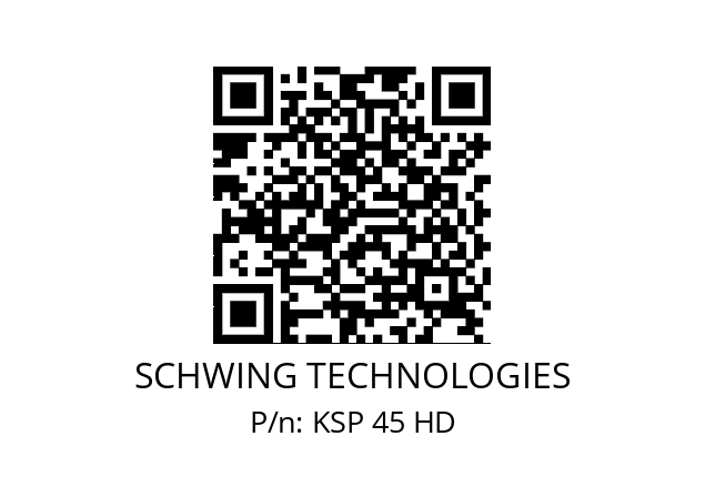   SCHWING TECHNOLOGIES KSP 45 HD