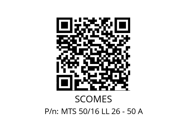   SCOMES MTS 50/16 LL 26 - 50 A