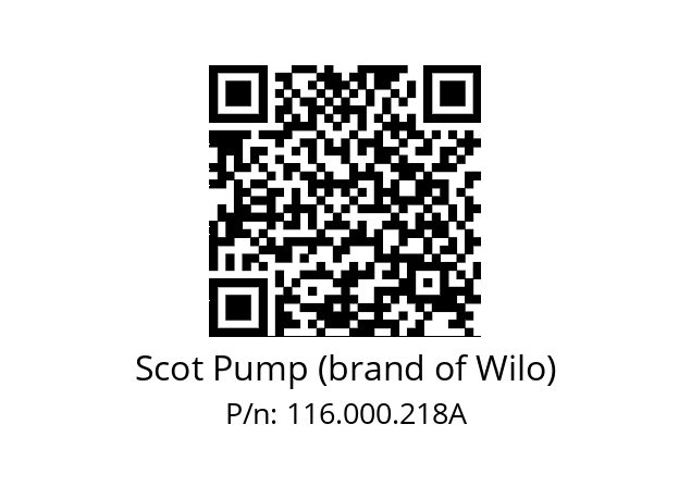   Scot Pump (brand of Wilo) 116.000.218A